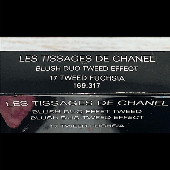 Chanel Les Tissages De Chanel Blush Duo Tweed Effect, 17 Tweed Fuchsia NIB RARE - Picture 10 of 10